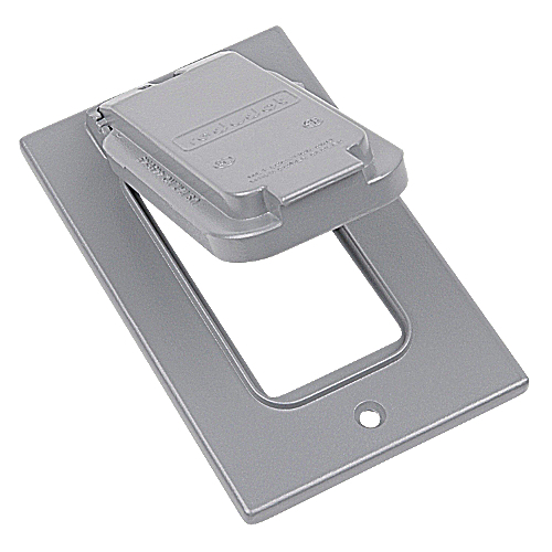 Data-Spec-SheetRed Dot® Dry-Tite® CCGV Weatherproof Receptacle Cover, 4-9/16 in L x 2-13/16 in W, Die Cast Aluminum