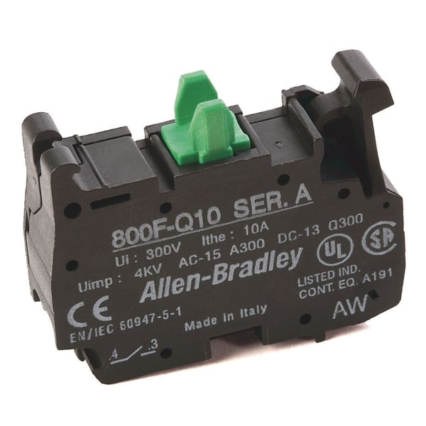 800F-MX10Allen-Bradley, 800F-MX10, Metal Latch Mount, 1 N.O. Contact(s), 0 N.C. Contact(s), Standard