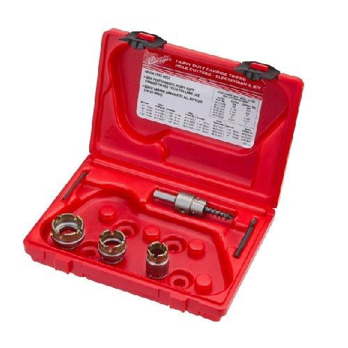 Milwaukee® 49-22-8300 Quick-Change Electrician's Hole Saw Sheet Cutter Kit, 5 Pieces, For Use With 49-57-0035 and 49-57-0037 Quick-Change Arbor, Carbide Tip