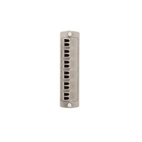 Leviton® OPT-X® 5F100-2IL SDX Precision Molded Fiber Optic Adapter Plate, LC Duplex End A, LC Duplex End B, (12) 62.5/125 um OM1 Multi-Mode Fiber, Zirconia Ceramic Connector