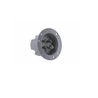 Pass & Seymour® Turnlok® L1530-FI 3-Phase Locking Flanged Inlet, 250 VAC, 30 A, 3 Poles, 4 Wires, Gray