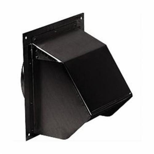 NuTone® 843BL Wall Cap, For Use With 6 in Round Duct, Steel, Black