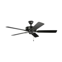 330015SBKKichler® 330015SBK Basics™ Pro Patio Ceiling Fan, 52 in Blade, 12 deg Blade Pitch, Steel Housing, ABS Blade, 1522/4367 cfm Flow Rate