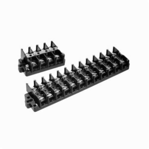 KUSC6Bussmann® KU-SC6 6-Pole Double Row Standard Terminal Block With Shorting Strap and 4 Shorting Screws, 600 VAC, 60 A, 22 to 6 AWG Wire, Black