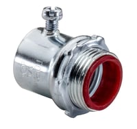 634SITopaz® 635SI Set Screw Connector With Insulated Throat, 1-1/2 in Trade, For Use With EMT Conduit to Box/Enclosure, Steel, Zinc Plated