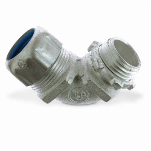5257ALT&B® 5255AL Non-Insulated Conduit Connector, 1-1/4 in Trade, 90 deg, Aluminum, Clear Chromate Coated/Zinc Plated