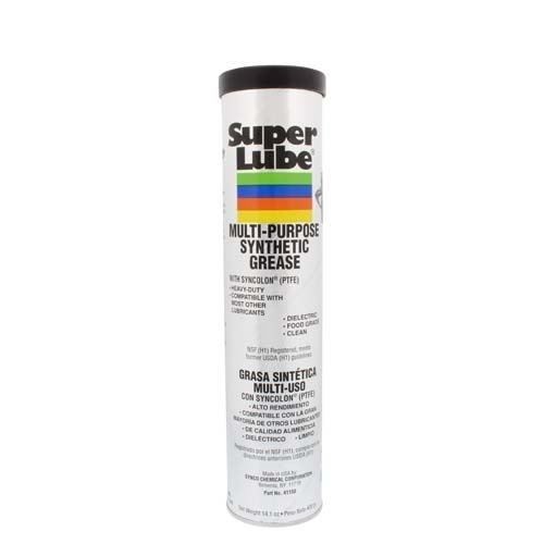Super Lube® 41150 Heavy Duty Multi-Purpose Synthetic Grease, 14 oz Cartridge, Gel/Paste Form, Translucent White to Slightly Yellow, -45 to 450 deg F