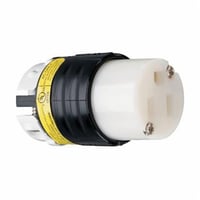 PS5269-XGCMPass & Seymour® PS5269-XGCM Straight Blade Connector, 125 VAC, 15 A, 2 Poles, 3 Wires, Black/White