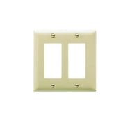 SP262-IPass & Seymour® Sierraplex® SP262-I Standard Wallplate, 2 Gangs, Ivory, 5 in H x 4.56 in W, Thermoplastic