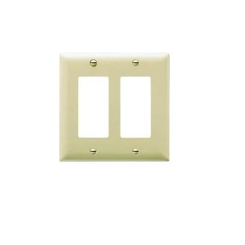 SP262-IPass & Seymour® Sierraplex® SP262-I Standard Wallplate, 2 Gangs, Ivory, 5 in H x 4.56 in W, Thermoplastic