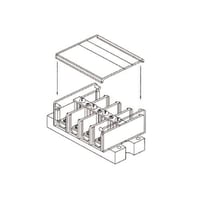 IKU-8-SCGE IKU-8-SC Shorting Terminal Block With Cover, 300 V, 8 Poles