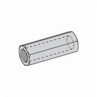 B655-3/8ZNB-Line B655-1/4ZN Threaded Rod Coupling, 1/4-20, Steel, Zinc Plated