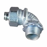 ST-9075Appleton® ST-90100 Liquid Tight Oiltight Raintight Conduit Connector With Plain Throat, 1 in Trade, 90 deg, Malleable Iron, Triple Coated