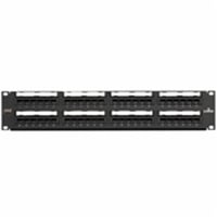 Leviton® eXtreme® 69586-U48 2-RU Flat Universal Patch Panel, 48 Ports, CAT 6, 26 to 22 AWG Terminal, Plastic/Steel