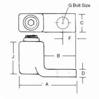 31011Blackburn® Locktite® 31007-CK 1-Hole Mechanical Connector Lug, 4 to 1 AWG Copper Conductor, 1/4 in Stud, 1 Bolt Holes, Copper
