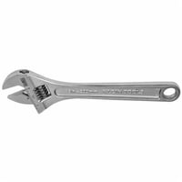507-8Klein® 507-8 Extra Capacity Non-Insulated Adjustable Wrench, 1-1/8 in, Polished Chrome, 8-1/8 in OAL, Forged Alloy Steel Body, Forged Alloy Steel