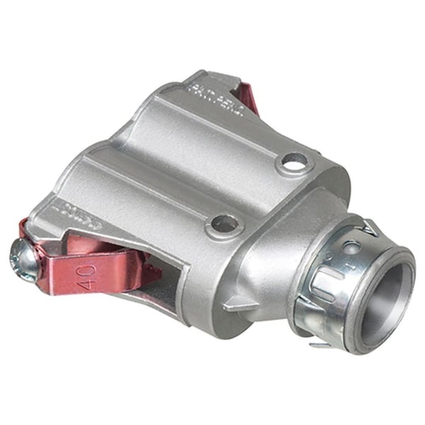 414110STArlington Snap2IT® 414110ST Duplex Cable Connector, 3/8 in Trade, 1/2 in Knockout, 0.525 to 0.64 in Cable Openings, Die Cast Zinc