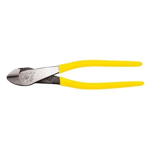 Klein® D2000-49 2000™ Angled Head Hot Riveted Diagonal Cutting Plier, 1 in, 13/16 in L x 1-1/4 in W x 13/16 in H Steel Jaw, 9 in OAL, Standard Cut