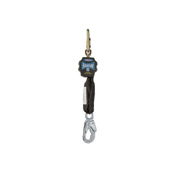 R430006WERNER® R430006 Bantam Web Self-Retracting Lifeline With Snap Hook and Carabiner, 310 lb Load, 6 ft L, ANSI Z359.14 Class A
