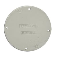 Appleton® JBK-B Cast Device Box Cover, 4 in Dia, Blank Cover, Malleable Iron