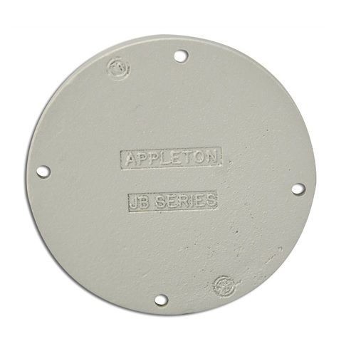 Appleton® JBK-B Cast Device Box Cover, 4 in Dia, Blank Cover, Malleable Iron