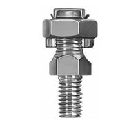 Anderson™ FARGO® Hubbell Power Systems KS20 1-Cable Split-Bolt Threaded Stud Grounding Post Connector, (1) 2 to 2/0 AWG Solid/Stranded Conductor, Bronze