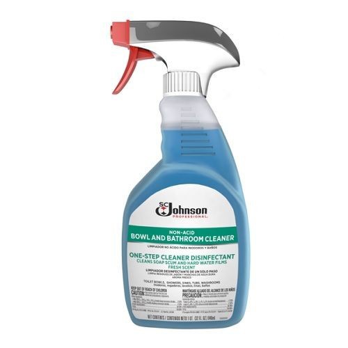 680057SC Johnson Professional 680057 Non-Acid Bowl and Bathroom Cleaner, 32 oz Trigger Bottle, 12 Bottles Per Case