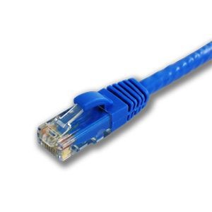 Quiktron® 570-110-003 Value Snagless Booted Patch Cord, Cat 5, 24 AWG Stranded Copper Conductor, 3 ft L Cord, Blue