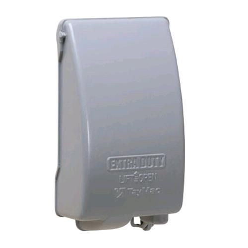 TAYMAC® MX4280S 8-in-1 Extra Duty Low Profile Weatherproof While-In-Use Cover, 5.98 in L x 3.48 in W x 2.27 in D, Die Cast Metal