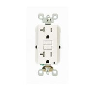 SmartlockPro® 7599-HGI Duplex GFCI Receptacle, 125 VAC, 15 A, 2 Poles, 3 Wires, Ivory