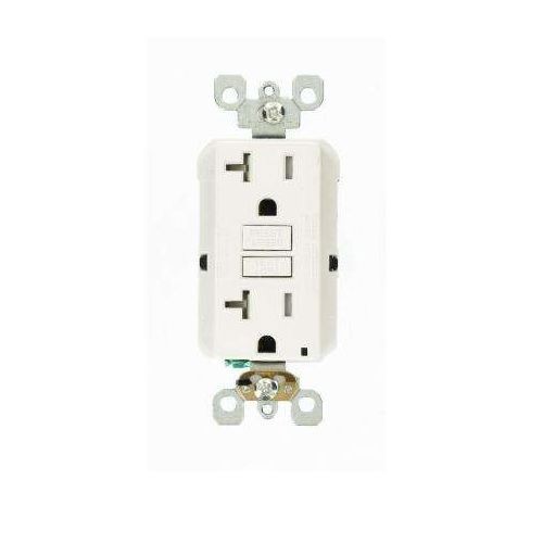 SmartlockPro® 7599-HGI Duplex GFCI Receptacle, 125 VAC, 15 A, 2 Poles, 3 Wires, Ivory