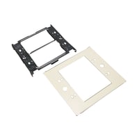 Wiremold® V4047C-2 4047 Multi-Channel Overlapping Device Plate, For Use With 4000 Series Raceway, Steel, Ivory/Gray