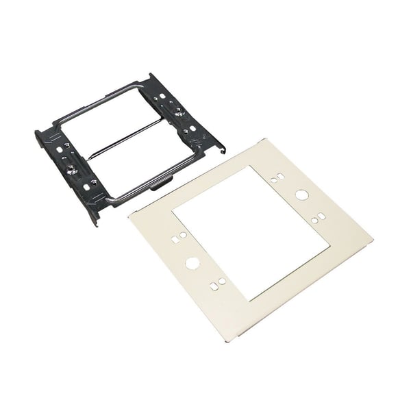 Wiremold® V4047C-2 4047 Multi-Channel Overlapping Device Plate, For Use With 4000 Series Raceway, Steel, Ivory/Gray