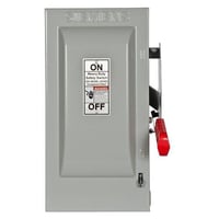 Siemens HF361 Enclosed Fusible Heavy Duty Low Voltage Single Throw Safety Switch, 600 VAC, 30 A, 7-1/2 hp, TPST Contact, 3 Poles