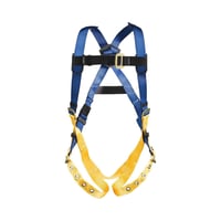 H312005WERNER® H312004 LiteFit™ Harness, XL, 310 lb Load, Polyester Strap, Tongue Leg Strap Buckle, Slotted Pass-Thru Chest Strap Buckle, Alloy Steel Hardware, Blue