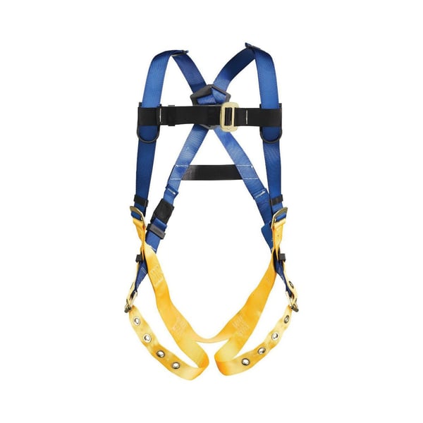 H312005WERNER® H312004 LiteFit™ Harness, XL, 310 lb Load, Polyester Strap, Tongue Leg Strap Buckle, Slotted Pass-Thru Chest Strap Buckle, Alloy Steel Hardware, Blue
