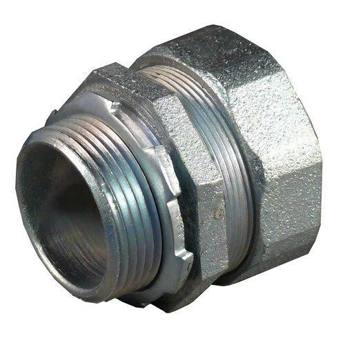 Appleton® CG-5075S CG Series Strain Relief Straight Cord Connector, 3/4 in Trade, 1/2 to 5/8 in Cable Openings, Machined Steel, Natural