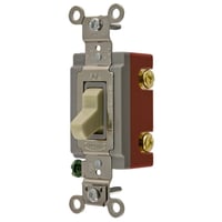 Wiring Device-Kellems HBL® HBL1222I 2-Position Extra Heavy Duty General Purpose Industrial Grade Toggle Switch, 120/277 VAC, 20 A, 5540 W