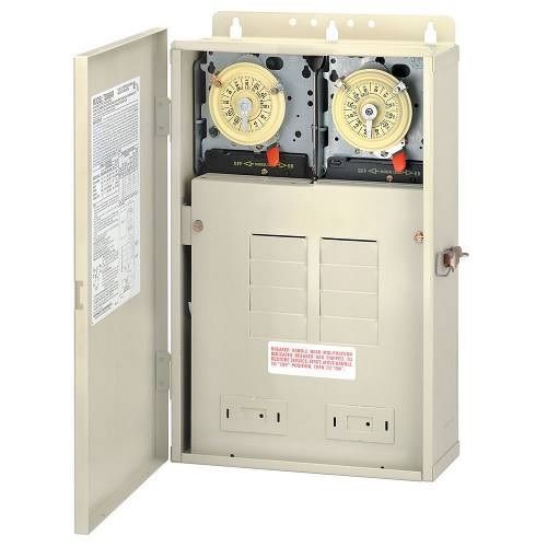 Intermatic® T30401R T30000R 1-Phase Mechanical Timer Switch, 24 hr Setting, 120/240 VAC, 5 hp, DPST/SPST Contact, 2 Poles