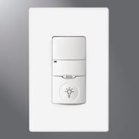 Sensors ONW-P-1001-MV-W 2-Tier Dual Relay Low Voltage NeoSwitch Wall Switch Occupancy Sensor, 120/277 VAC, Dual Technology/Passive Infrared/Ultrasonic Sensor, 36 sq-ft Coverage, 180 deg Viewing, Wall Mount