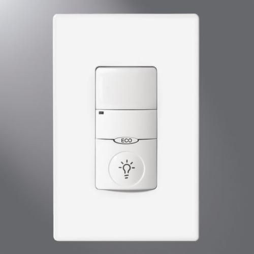 Sensors ONW-P-1001-MV-W 2-Tier Dual Relay Low Voltage NeoSwitch Wall Switch Occupancy Sensor, 120/277 VAC, Dual Technology/Passive Infrared/Ultrasonic Sensor, 36 sq-ft Coverage, 180 deg Viewing, Wall Mount