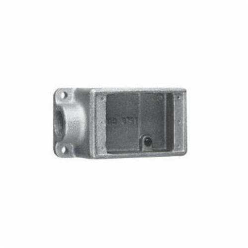 FD2 SAEATON Crouse-Hinds Condulet® FD2 SA Deep Device Box With Mounting Lug, 3/4 in NPT Trade, 1 Gang, Sand Copper-Free Aluminum, Natural