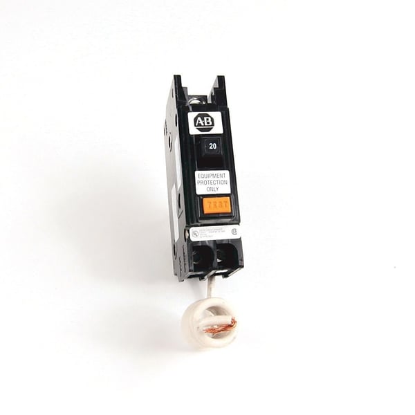 1492-MCEA120Allen-Bradley 1492-MCEA120 1492-MC Circuit Breaker, 1492 Miniature Circuit Breaker, 120 V AC, Ground Fault Equipment Protector (GFEP), Panel mounting, 10 kA, 1 Pole, 20 Amps, Standard Terminal