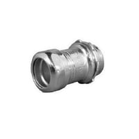 7350STAppleton® 7000S Compression Conduit Connector With Insulated Throat, 3-1/2 in Trade, Steel, Steel/Zinc Plated