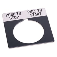 800T-X618Allen-Bradley, 800T-X618, 800T Legend Plate, Standard, Push-To-Stop/Pull-To-Start, Gray