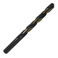 KFD® KFD9/64 Heavy Duty Premium Quality Jobber Length Drill Bit, 9/64 in Drill - Fraction, 0.1406 in Drill - Decimal Inch, 135 deg Point, HSS, Black/Gold