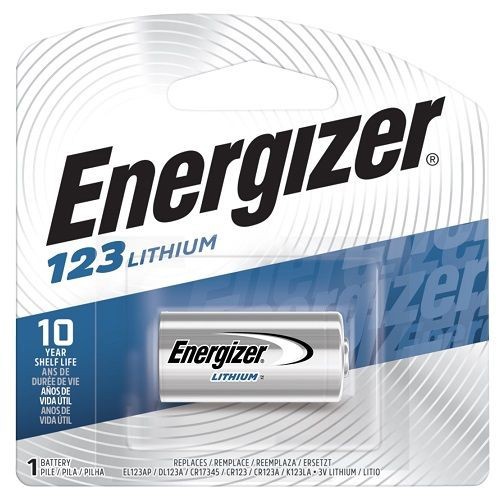 Eveready® EL123AP Battery Pack, Lithium Manganese Dioxide (Li/MnO2), 3 VDC Nominal, 1500 mAh Nominal, CR123A