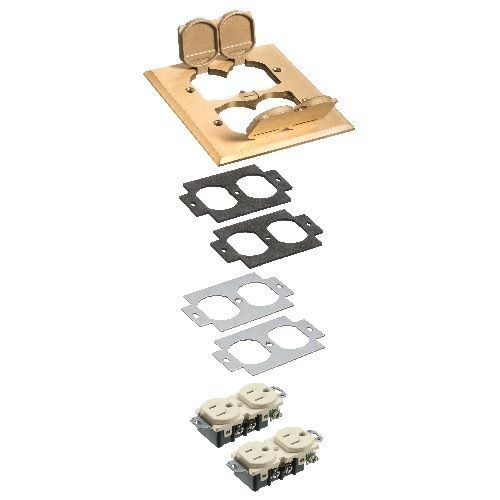 Arlington FLB5550MB Floor Box Cover, 5.018 in L x 5.018 in W, Brass
