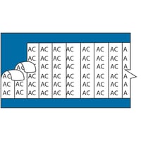 WCPLSSE-Z Code® WCPLSS Wire Marker Card, 1-1/2 in L, Vinyl Cloth