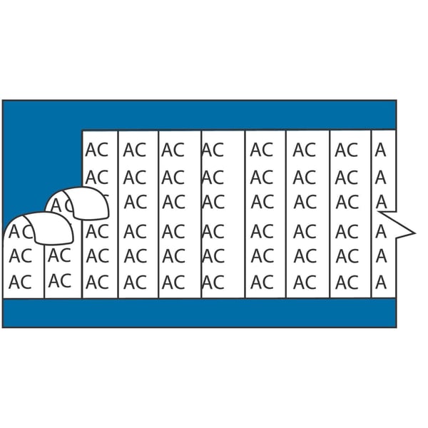 WCPLSSE-Z Code® WCPLSS Wire Marker Card, 1-1/2 in L, Vinyl Cloth